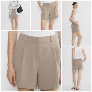 Aritzia Taupe Tailored High-Rise Shorts